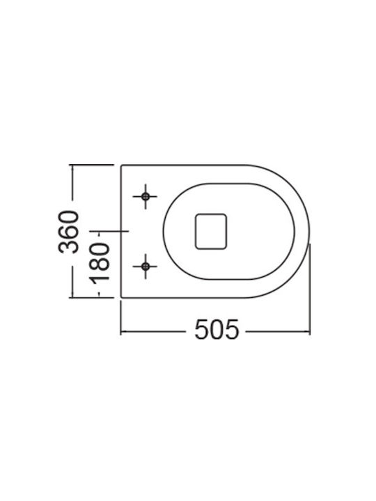Scarabeo Bidet Suspendata 36x50.5cm