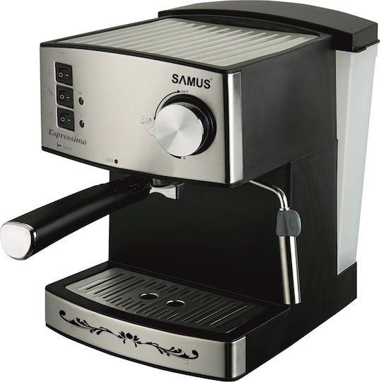 Samus Espressimo 20 Μηχανή Espresso 850W Πίεσης 15bar Ασημί