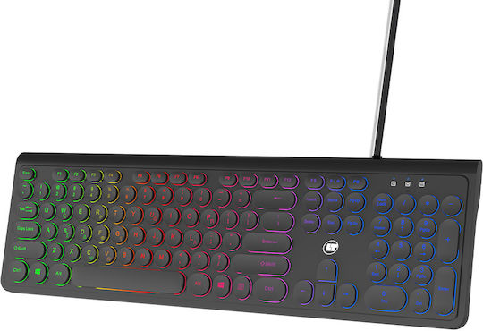Lamtech LAM113058 Gaming Πληκτρολόγιο με RGB φωτισμό (Αγγλικό US)