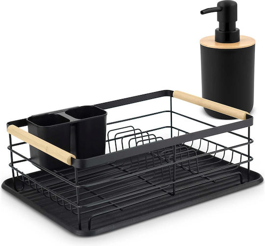 Metallic Black Sink Strainer 43x32x14cm