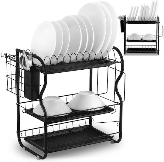 Sink Strainer Metallic Black 53x25x45cm