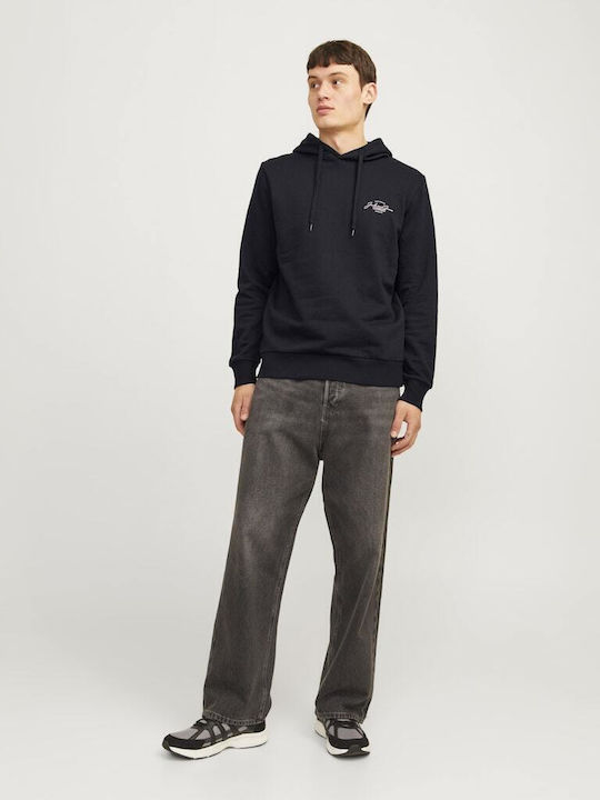 Jack & Jones Black Small Print with Hood