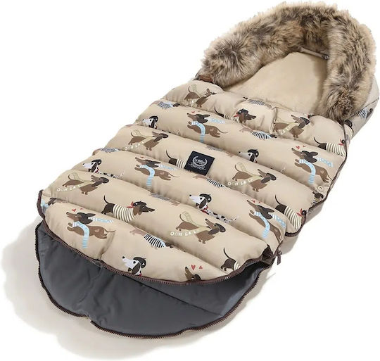 La Millou Aspen Uni Stroller Footmuff Beige with Velvet Lining 110x50cm