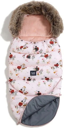 La Millou Aspen Combo Kinderwagen Fußsack Rosa mit Samtfutter 115x50cm