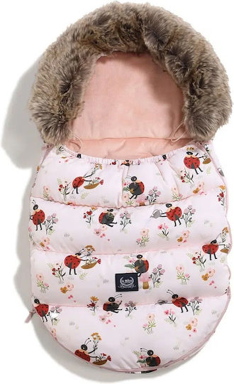 La Millou Aspen Combo Kinderwagen Fußsack Rosa mit Samtfutter 115x50cm