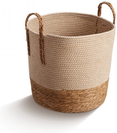 JK Home Decoration Set Coșuri Decorative Din Bambus Bej 3 Bucăți