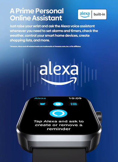 Zeblaze Beyond 3 Plus Aluminium 37mm Smartwatch με Παλμογράφο (Μαύρο - M/L)
