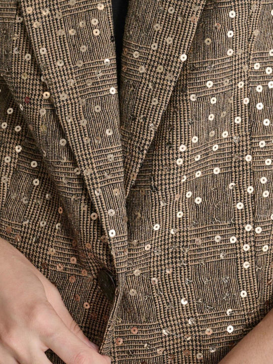 DKNY Damen Blazer Plaid