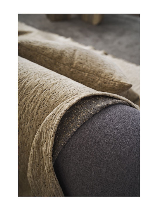 Gofis Home Yrsa Armchair Throw Chenille 180x180cm Gold Grain 141/04