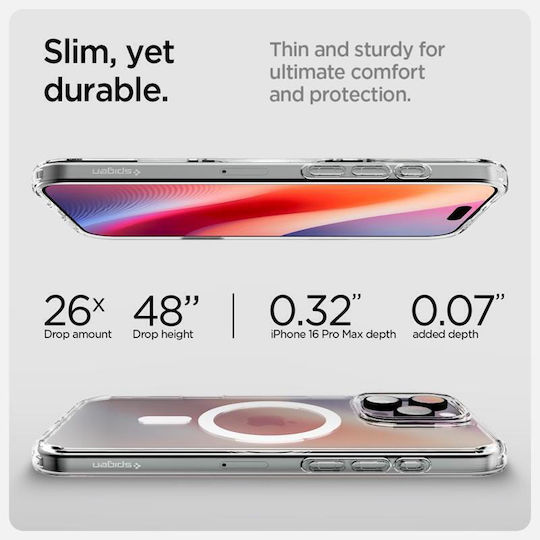Spigen Ultra Hybrid Umschlag Rückseite Kunststoff 2mm Weiß (iPhone 17 Pro Max / iPhone 17 Pro / iPhone 16 Pro Max)