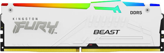 Kingston Fury Beast RGB 64GB DDR5 RAM mit 2 Modulen (2x32GB) und Geschwindigkeit 6400 für Schreibtisch