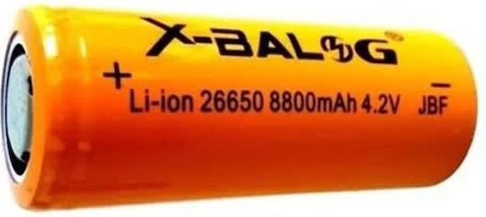 X-Balog Επαναφορτιζόμενη Μπαταρία 26650 Li-ion 8800mAh 4.2V 1τμχ