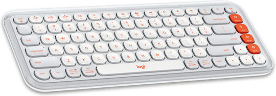 Logitech Pop Icon Wireless Bluetooth Keyboard Only English US White