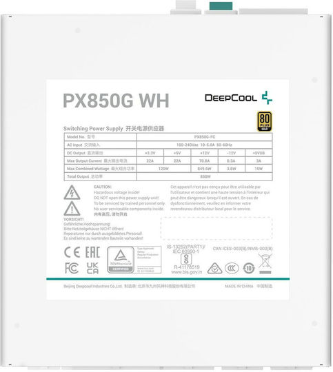 Deepcool PX850G 850W White Computer Power Supply Full Modular 80 Plus Gold