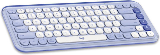 Logitech Pop Icon Безжично Само клавиатура Английски US Лилав