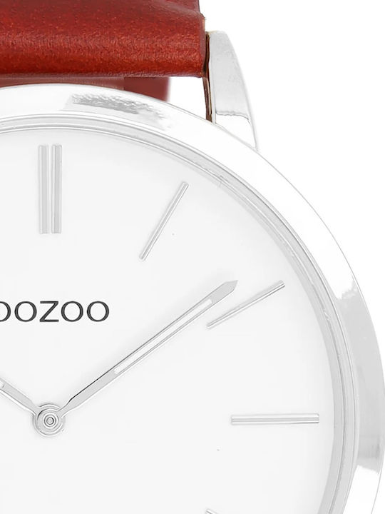 Oozoo Ρολόι Μπαταρίας με Δερμάτινο Λουράκι Oozoo Ρολόι Μπαταρίας με Δερμάτινο Λουράκι