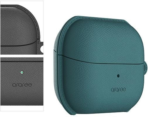 Araree Pops Hülle Silikon / Leder in Schwarz Farbe für Samsung Galaxy Buds 3 / 3 FE / 3 Pro
