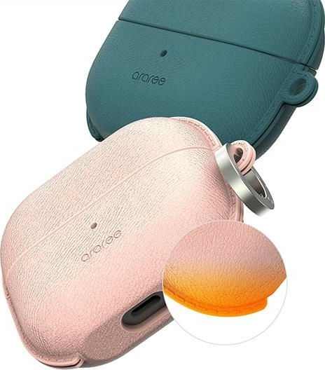 Araree Pops Hülle Silikon / Leder in Blau Farbe für Samsung Galaxy Buds 3 / 3 FE / 3 Pro