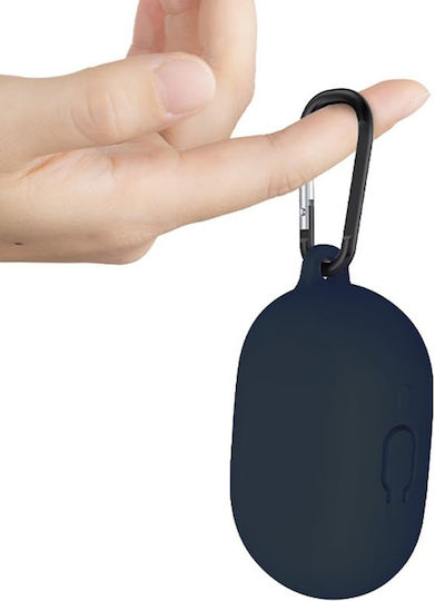 Techsuit Case Silicone with Hook in Black color for Redmi Buds 5 Pro