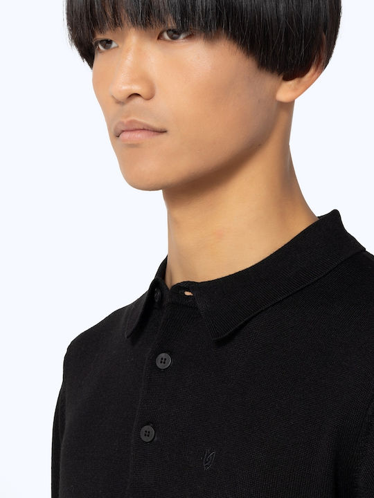 Polo Long Sleeve Sweater Black