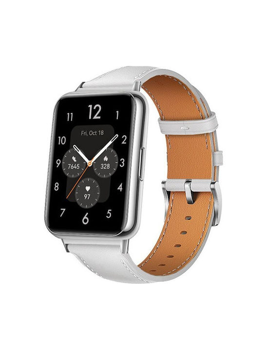 Natürlicher Lederarmband für Huawei Watch Fit 2