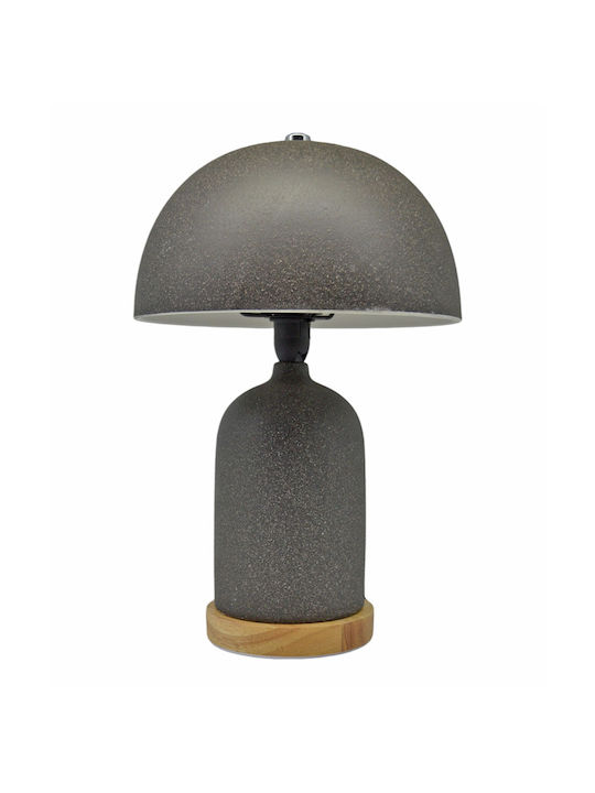Ankor Ceramic Table Lamp for Socket E14 with Gray Shade and Base