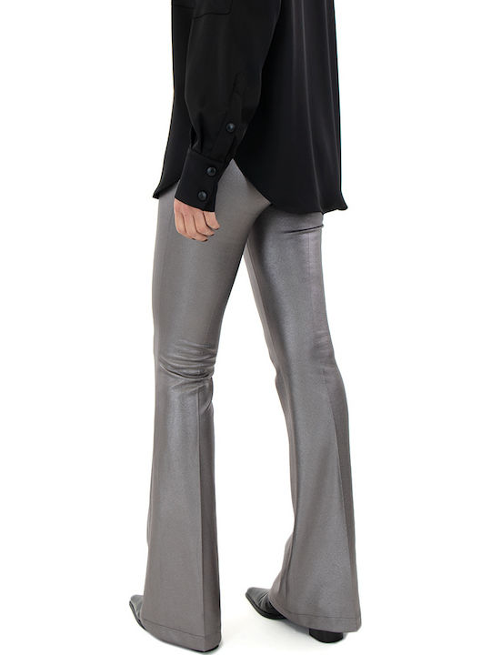 Damen Stoff Hose in Bootcut Passform Silver