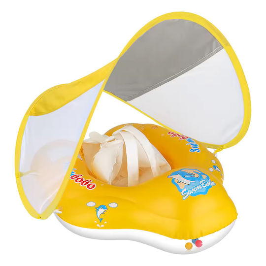 bebeLOGIC Σωσίβιο Swimtrainer με Σκίαστρο Κίτρινο