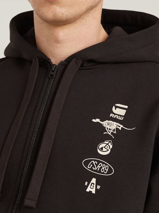Back Sweatshirt with Hood Black