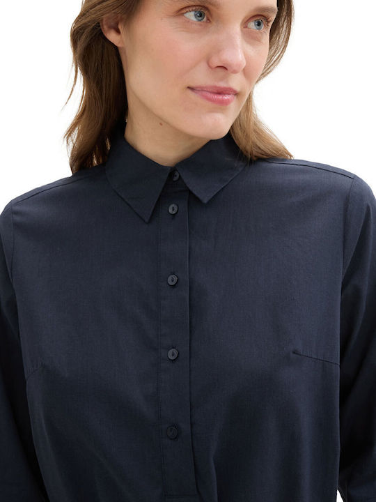 Midi Shirt Dress Sky Captain Blue