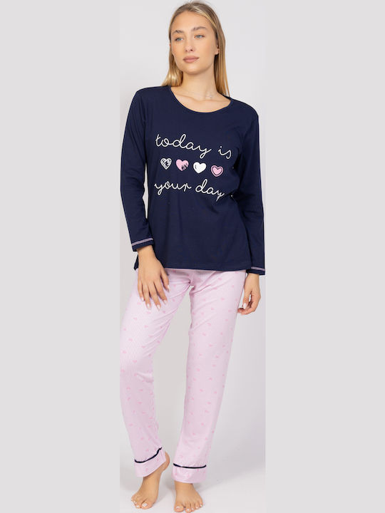 Sexen Winter Women's Pyjama Set Blue