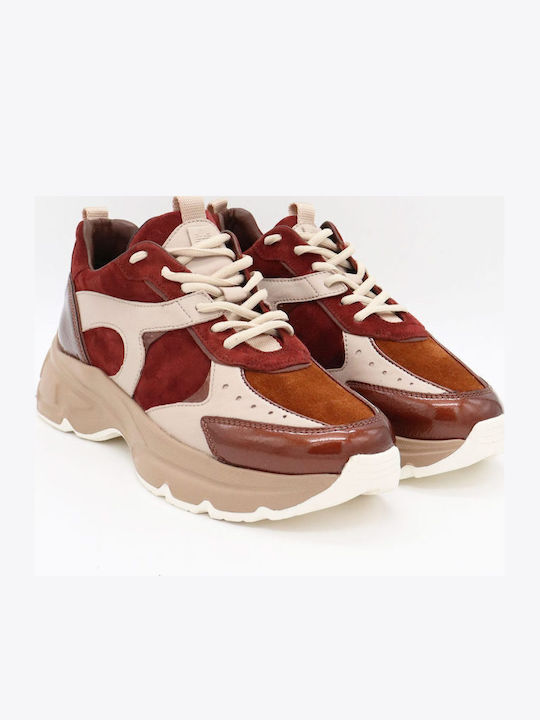Damen Sneakers Multicolor Beige / Burgundy / Brown