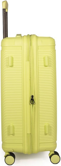 Cardinal Medium Travel Suitcase Hard lemon yellow with 4 Wheels Height 69cm