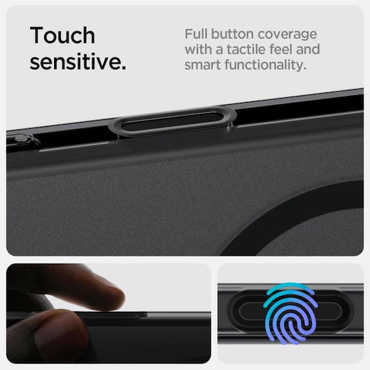 Spigen Ultra Hybrid T MagSafe Back Cover Πλαστικό 2mm Μαύρο (iPhone 16 Pro)