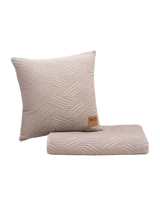 Madi Desert Ριχτάρι Πολυθρόνας Ζακάρ 180x180εκ. Beige 21487-00