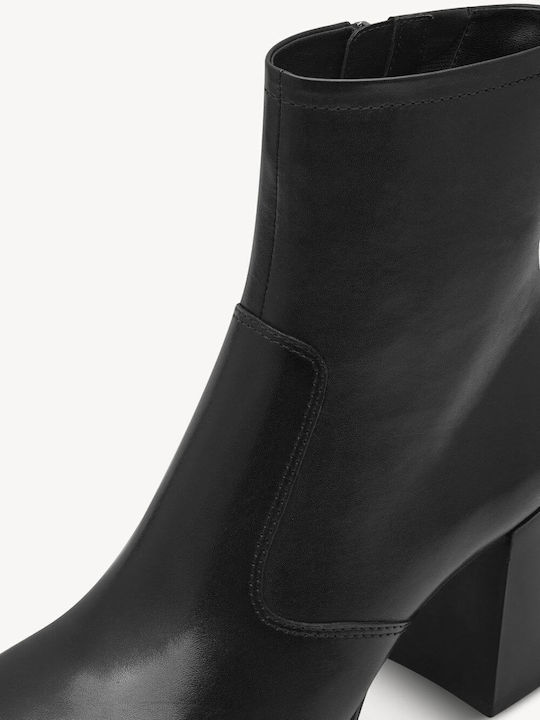 Leder Stiefeletten Damen Schwarz