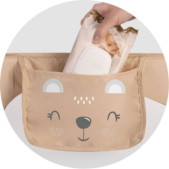 Ricokids Bară de protecție pentru pat din Metal în Culoare Bej 150x35x42εκ. 1buc