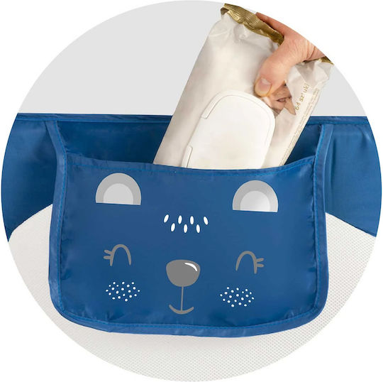 Ricokids Bară de protecție pentru pat din Metal în Culoare Albastru 150x35x42εκ. 1buc