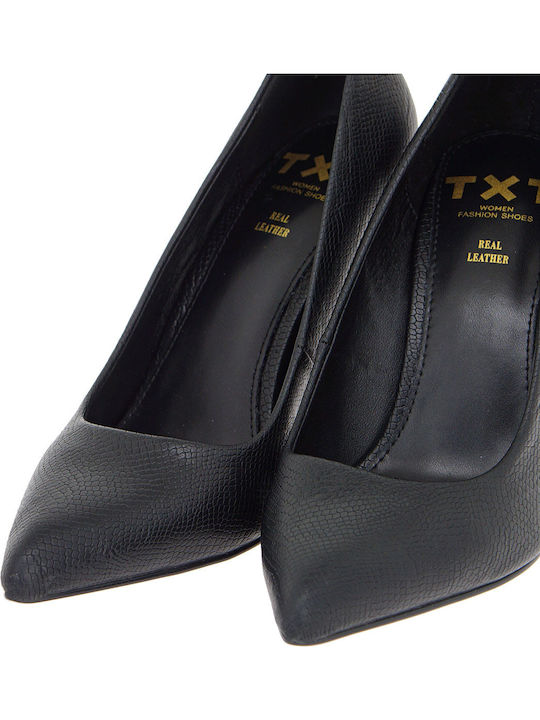 Spitze Zehe Pumps mit Hochem Absatz Schwarz