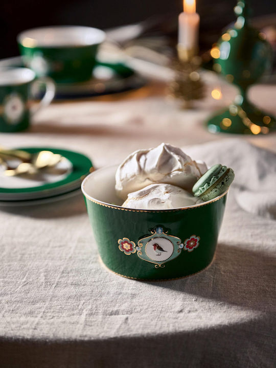 PiP Studio Love Birds Salad Bowl Green 15x15cm