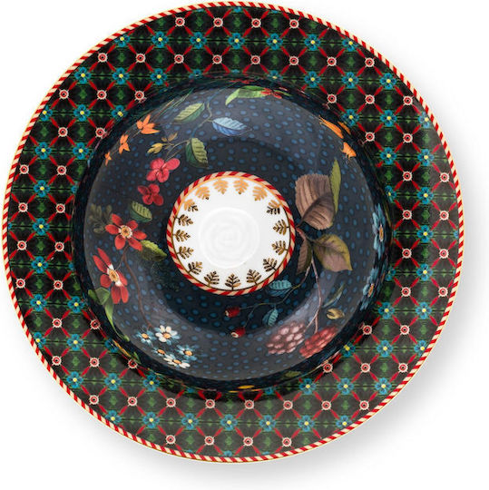 Pip Studio Πορσελανινη Βουτυριερα Berry Blues Μπλε Σκουρο 17cm X 8cm
