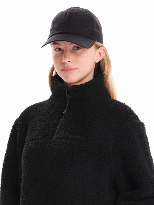 Women's Long Sleeve Sweater with Zipper Black