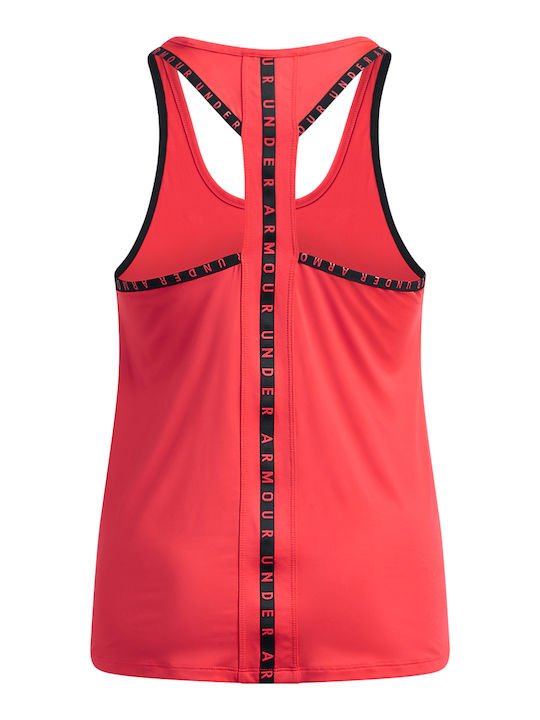 Under Armour Knockout Damen Bluse Ärmellos Racer Red, Black