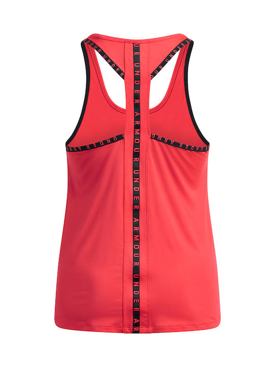 Knockout Women's Blouse Sleeveless Racer Red, Black