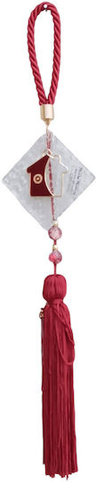 Moda Mostra Lucrat manual Suspendata Amulet Casa Roșu din Sticlă 2026 11x11cm 1buc