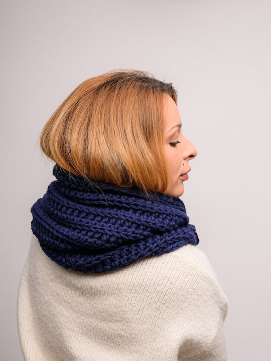 Women's Knitted Neck Warmer Navy Blue