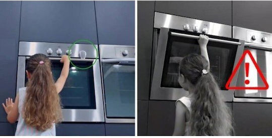 Sipo Oven Safety with Sticker made of Plastic in Black Color 1pcs