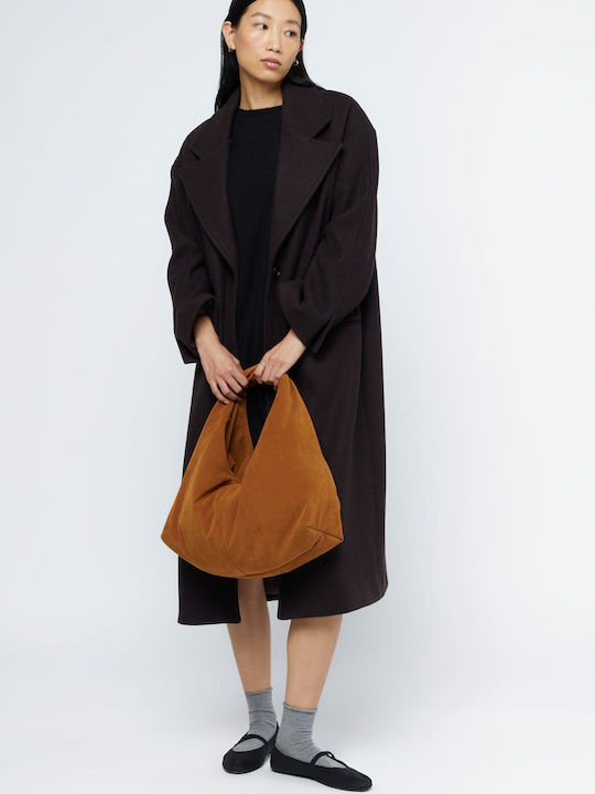 Дамско Brown Палто Oversized с копчета