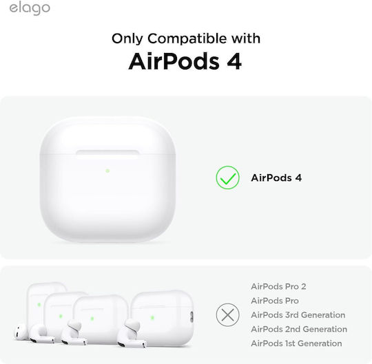 Elago Hang Case Hülle Silikon in Beige Farbe für Apple AirPods 4