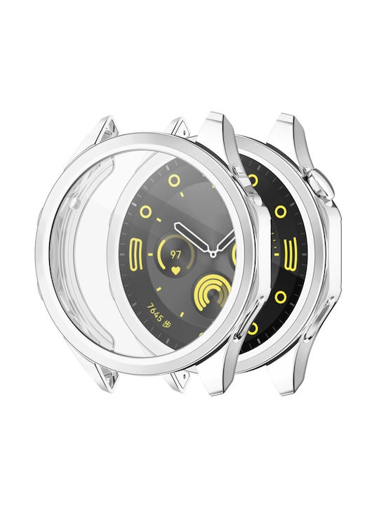 Best Accessories Silicone Case Silver for Huawei Watch GT 4 46mm
